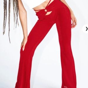 Loriella Flare Pant in Red